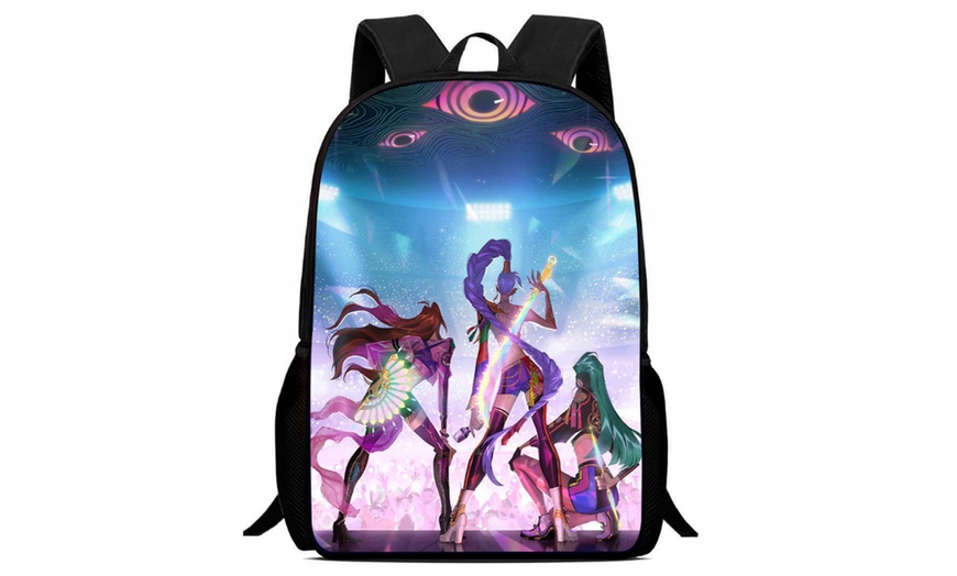 Image 18: KPop Demon Hunters Inspired Backpack Set 