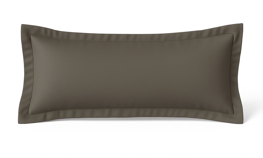 Image 2: Funda de cojín gris lisa de Sampur