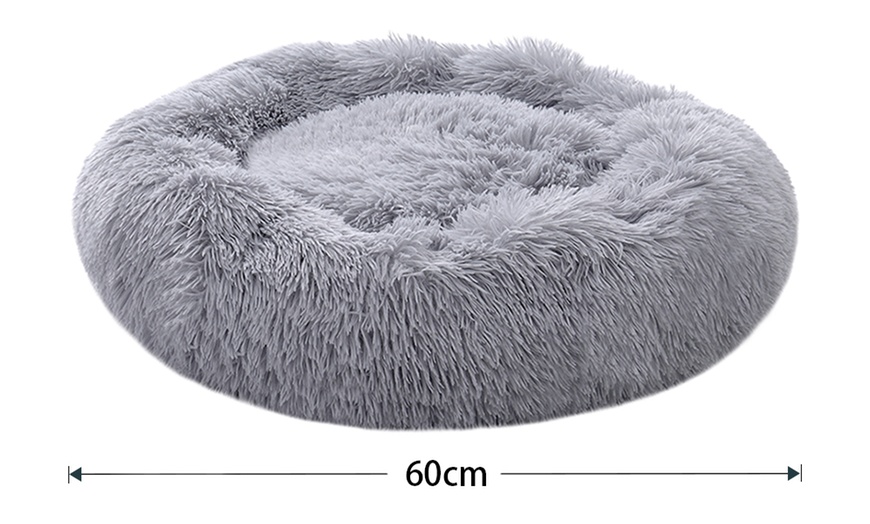 Image 7: 60cm Soft Washable Plush Pet Bed