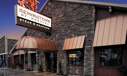 Three-Course Dinner for Two with Two Glasses of House Wine plus $50 Bounce Back Gift Card; Valid for Dine-In - Remington's of Niagara Steak & Seafood