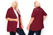 Women's Plus Size Casual Short Sleeve Open Front Cardigan - Second Medium