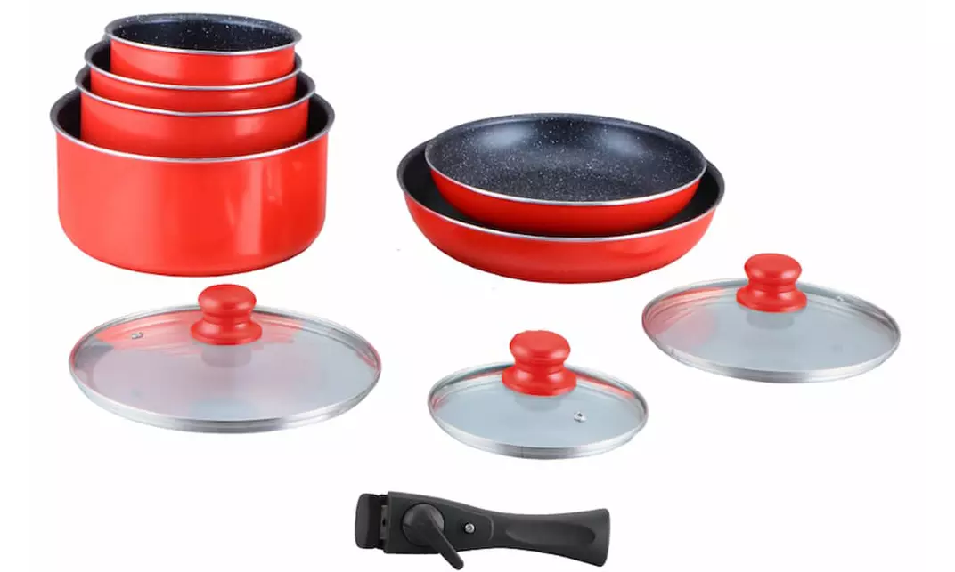 Batterie de cuisine revêtement pierre 10 pièces Hagen