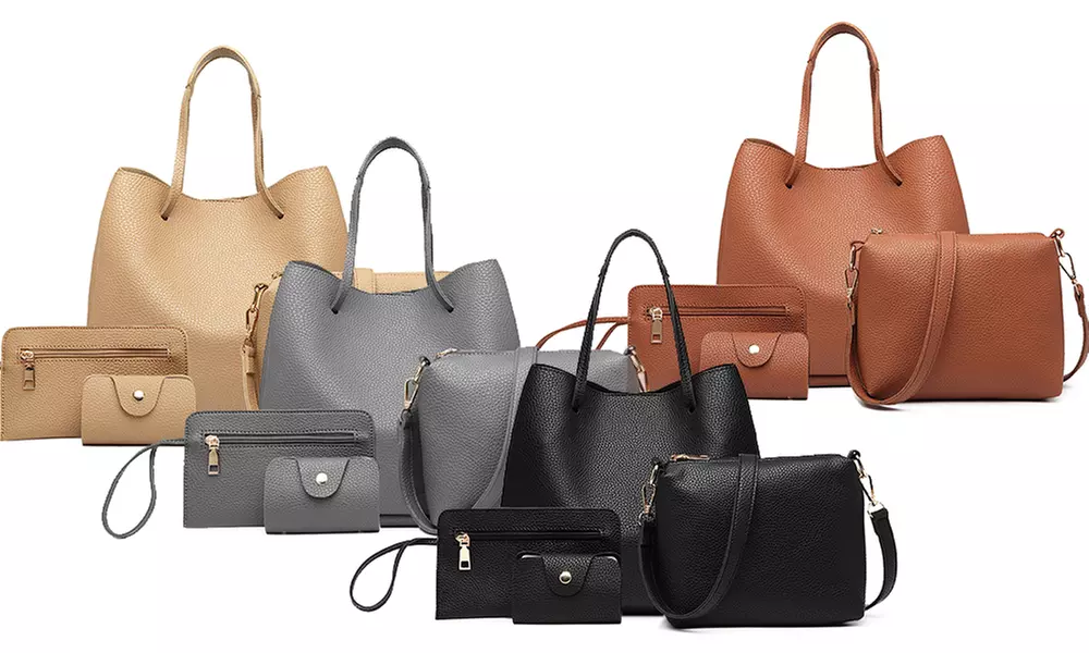 Set di 4 borse in ecopelle, disponibili in 4 colori - Primary Image