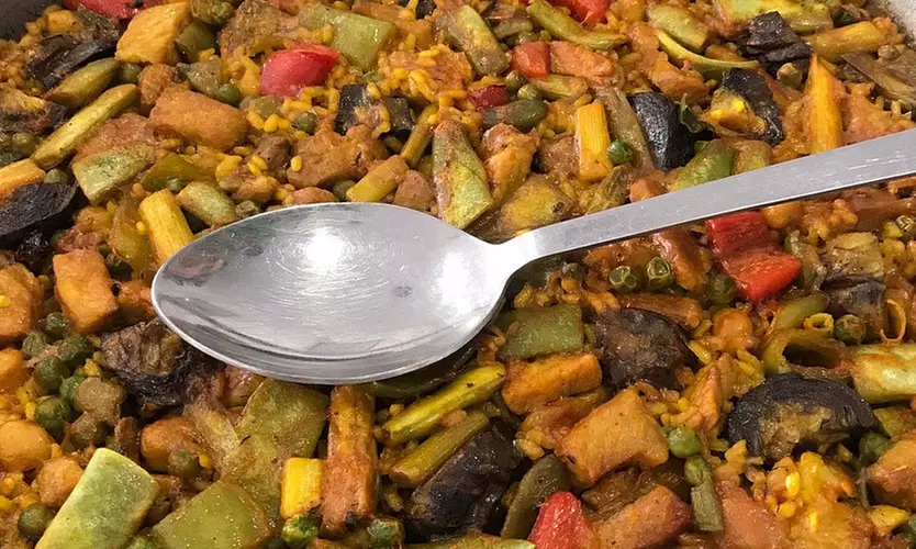 Arroz banda o entrecot de ternera en Restaurante Goyo