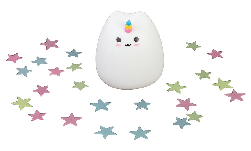 Image 2: Veilleuse licorne tactile, 7 lumières différentes