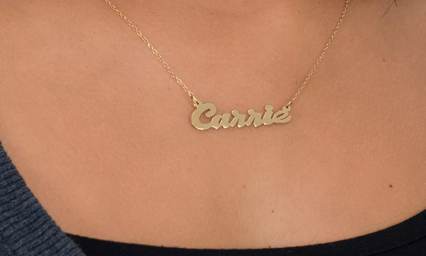 Custom Name Necklace in Sterling Silver or Gold Over Silver from Monogramhub.com (Up to 74% Off).  - Second Medium