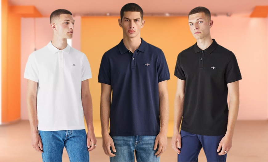 Image 1: Gant Regular Fit Shield Piqué Polo Cotton Shirt for Men 