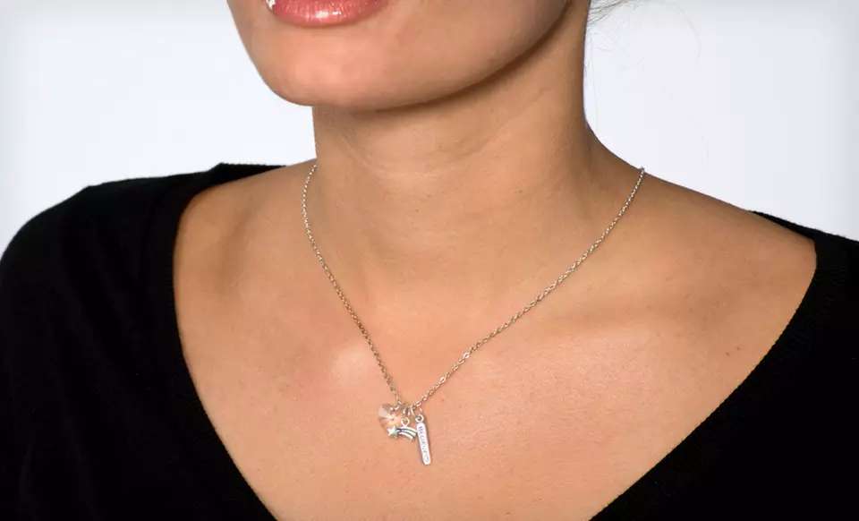 $16 for a Flower, Star, or Tree Charm Necklace with Swarovski Elements ($40 List Price). Free Shipping and Free Returns. - Second Medium