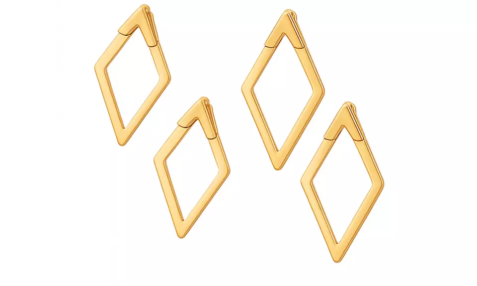 Geo Earrings and V Necklace Set