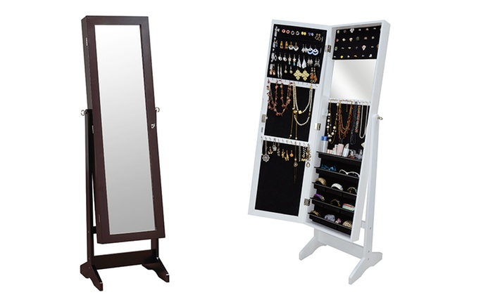 Up To 70 Off On Mirror And Jewelry Cabinet Groupon Goods