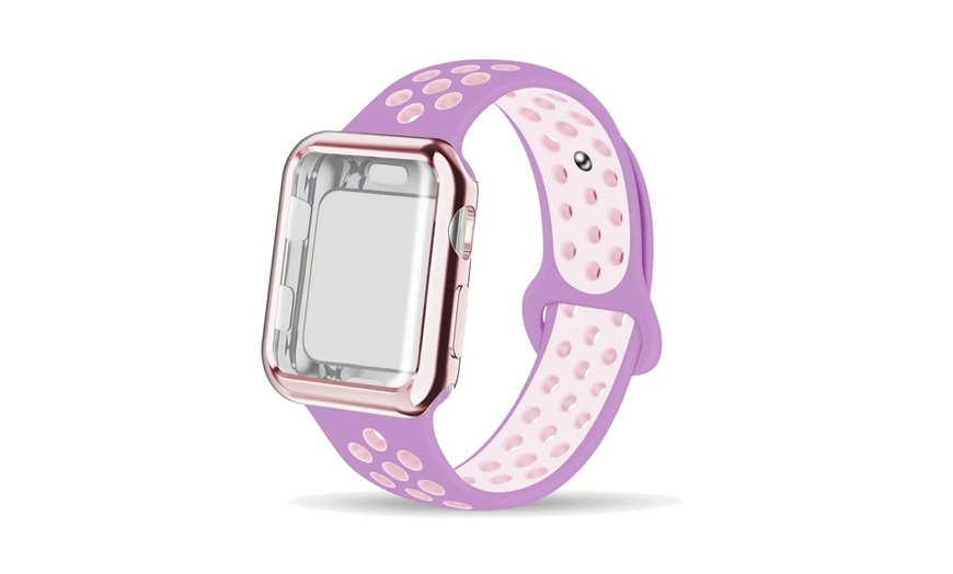 Image 8: Sports Strap Wrist Band Loop W/ Screen Protector Bumper Case For Apple Watch