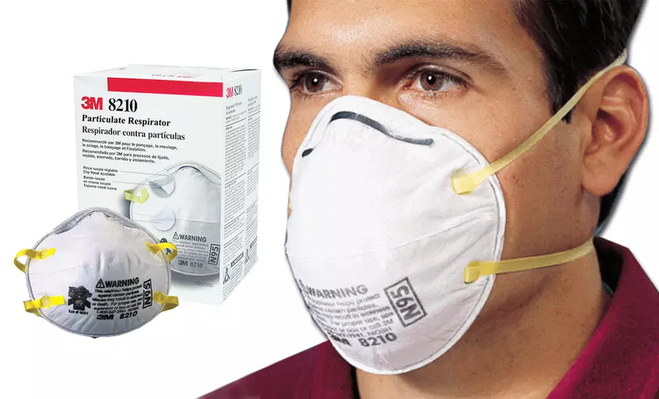 20-Pack of 3M Particulate Respirators 8210, N95 Masks - Primary Image