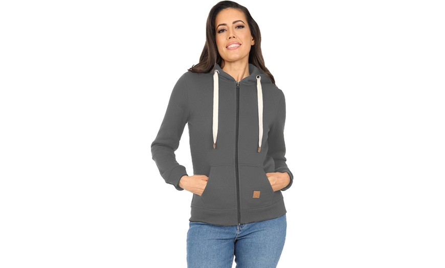 Image 11: Blu Apparel Women's Zipped Hoodie