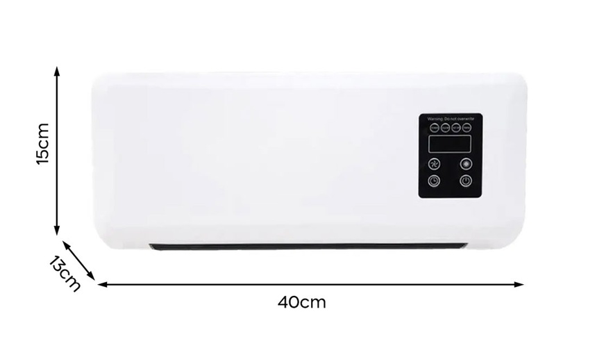 Image 3: Calefactor eléctrico de pared de 2200 W con mando a distancia