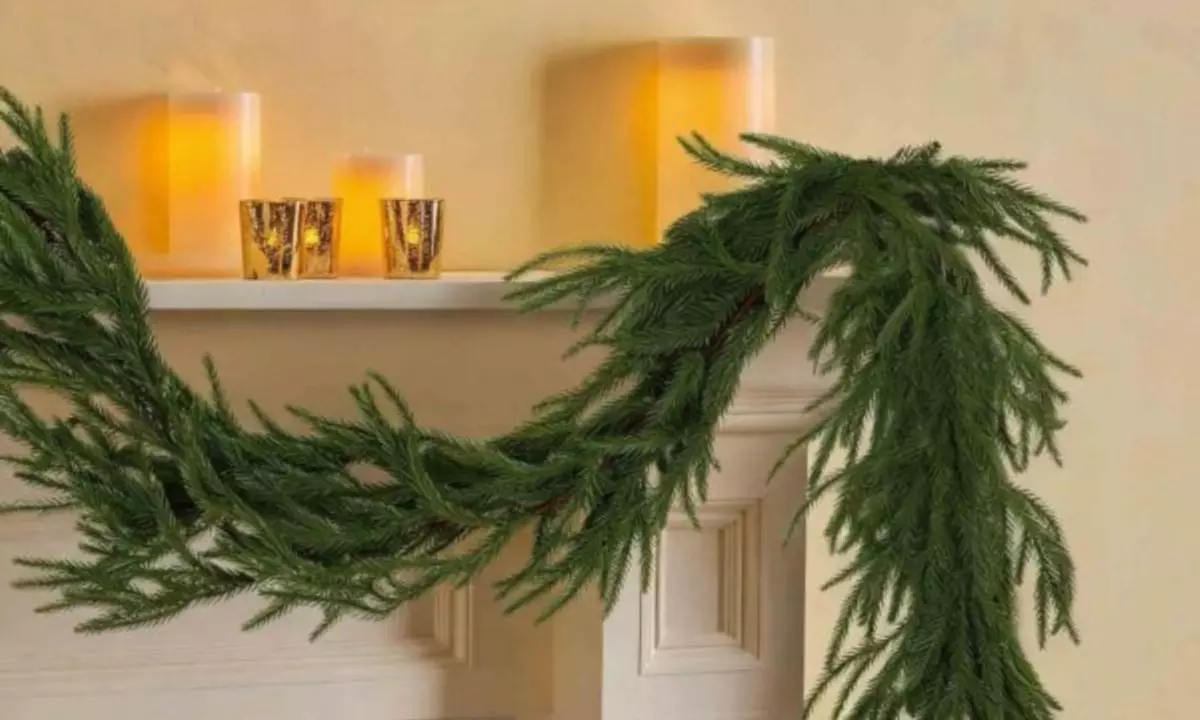 9FT Real Touch Norfolk Pine Garland - Second Medium