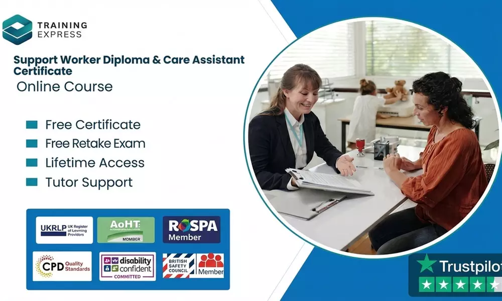 Master with Support Worker Diploma & Care Assistant Online Course, Lifetime Membership and More (Up to 55%Off) - Primary Image