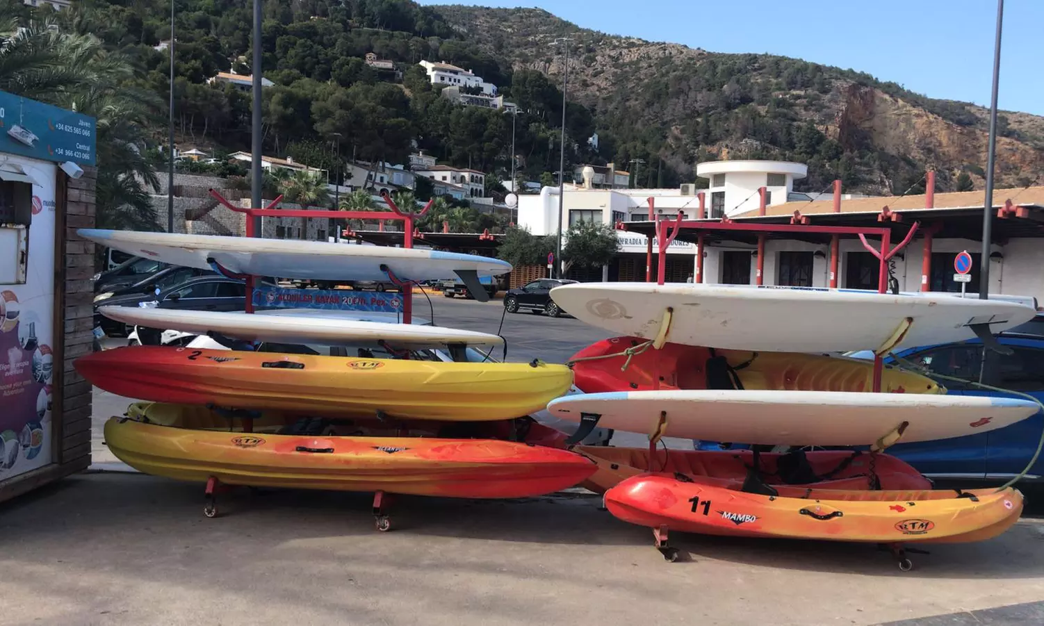 1 o 2 horas de paddle surf o kayak individual o doble