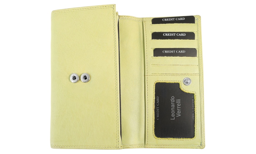 Image 35: Portefeuille en cuir véritable Leonardo Verrelli avec protection RFID