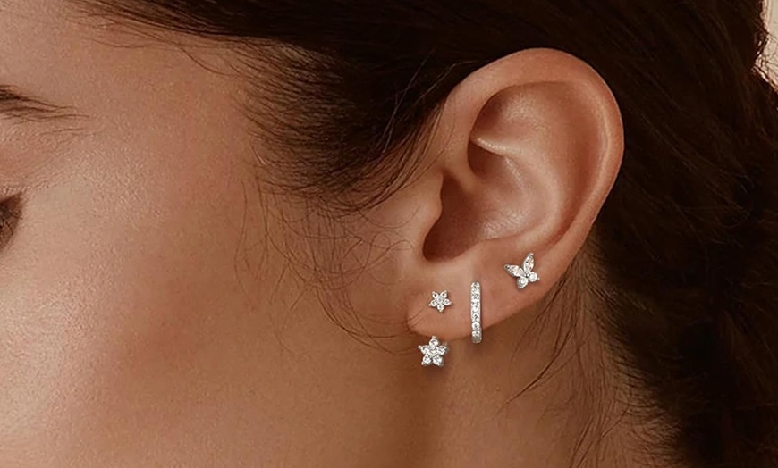 Image 2: Three Stud Earrings Set