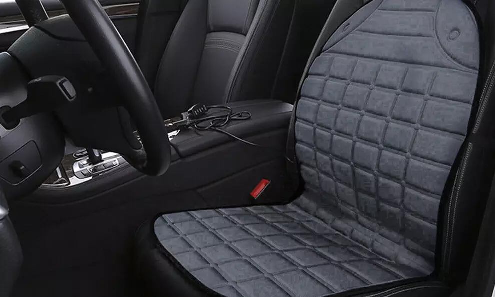 12V Car Heated Seat Cover Temperature Adjustable Fast Heating Soft Warm Pad - Second Medium