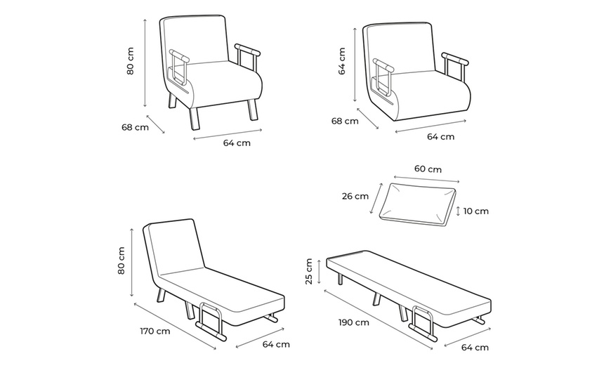 Image 6: Innovagoods 4-in-1 Convertible Sofa Bed