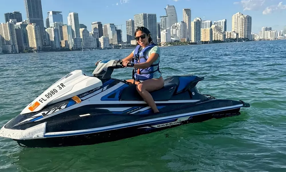 Family Thrills with an Hour Jet Skis Rental for 1, 2, or 4 People
