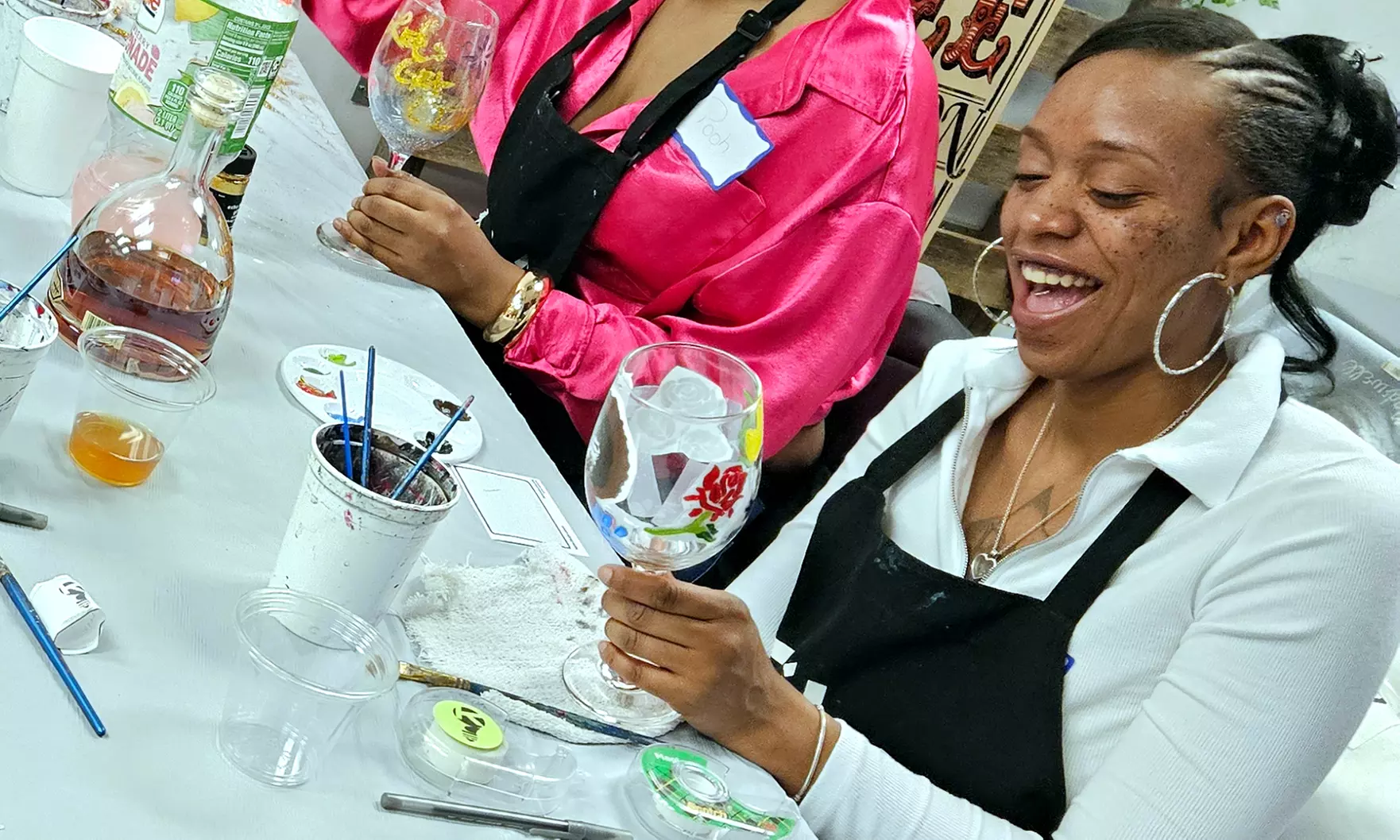 Explore creative 90-minute painting sessions at Ka'Lab - Bronzeville on glassware with up to 47% off for unique designs. - Second Medium