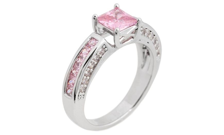 Image 3: Doppio anello veretta e solitario Destiny con zircone blu zaffiro