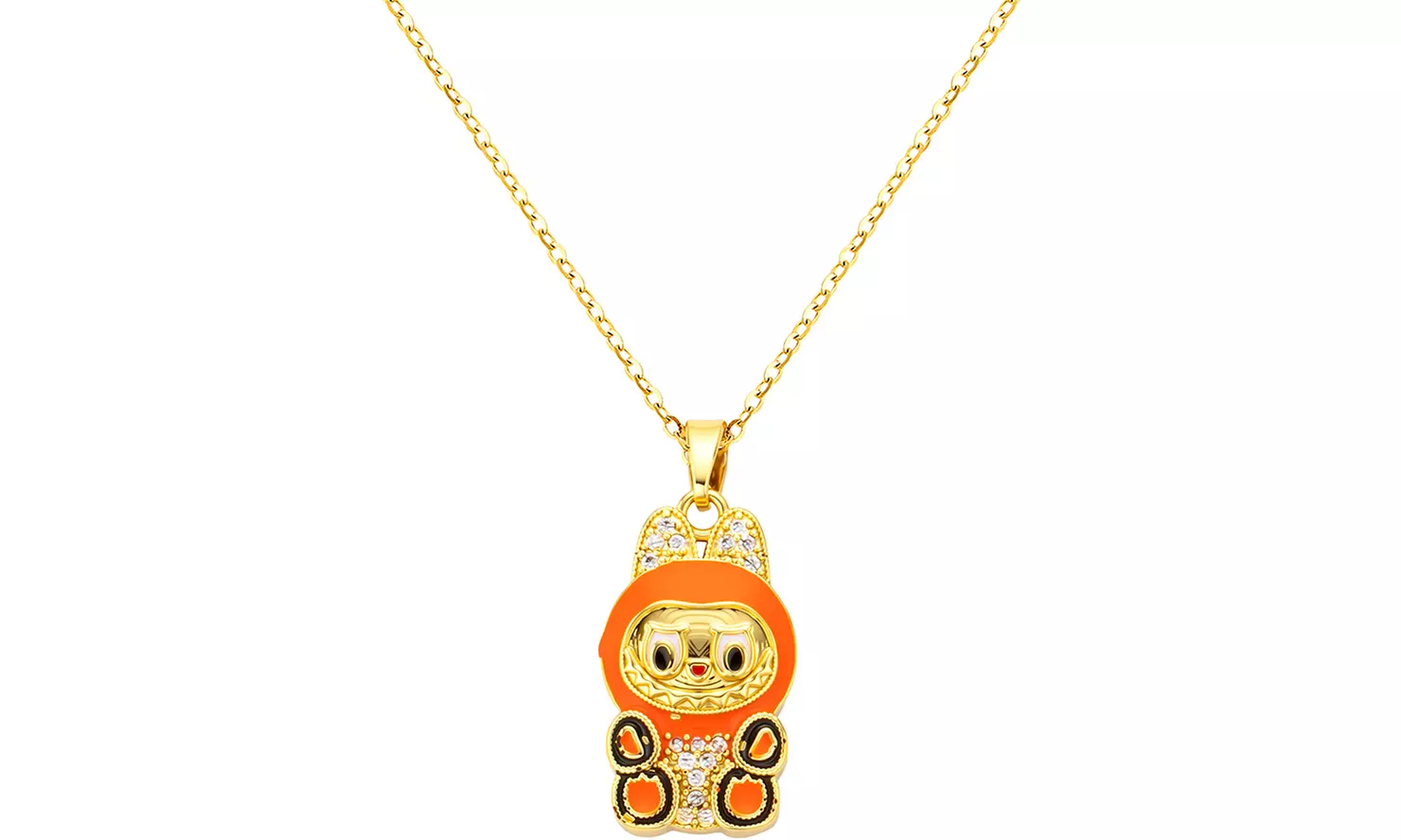 Stanley - BTS x Labubu Gold Enamel Pendant Necklace