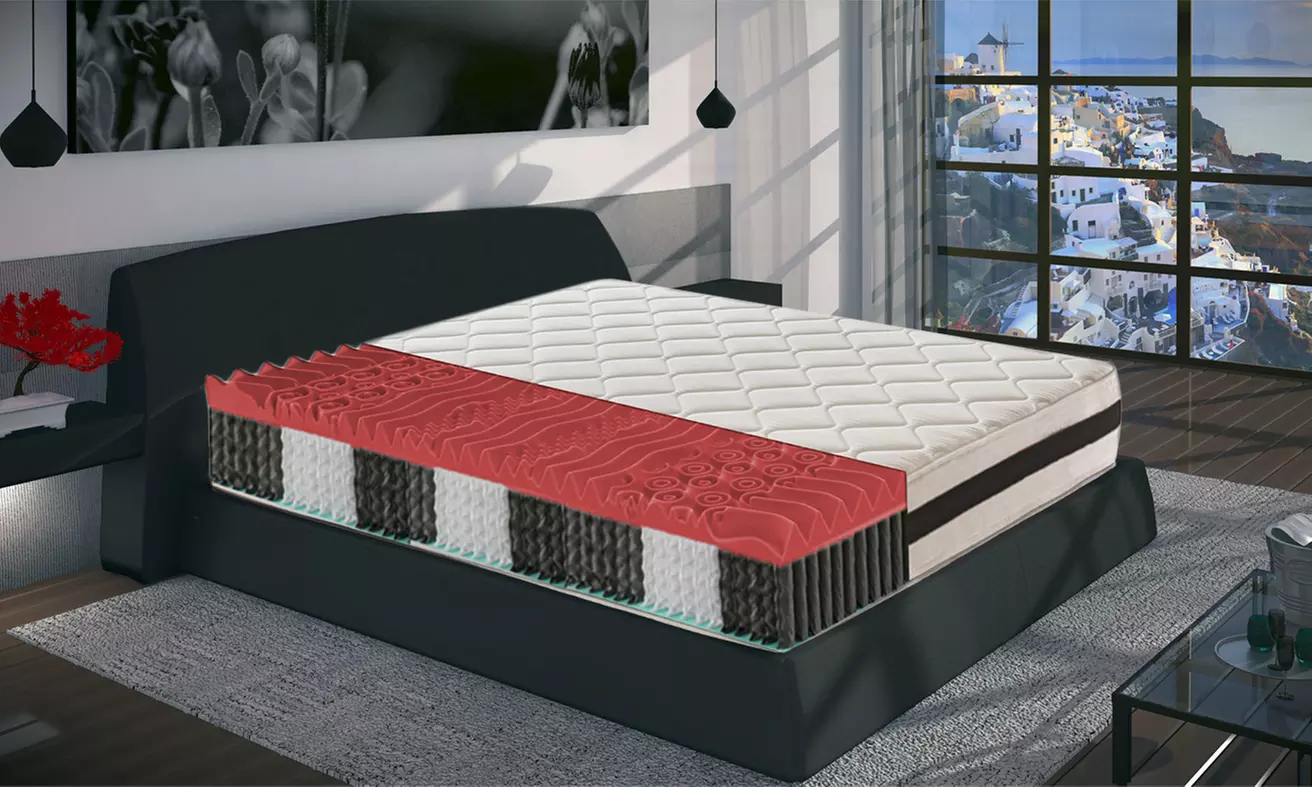 Federkernmatratze mit Memory Foam