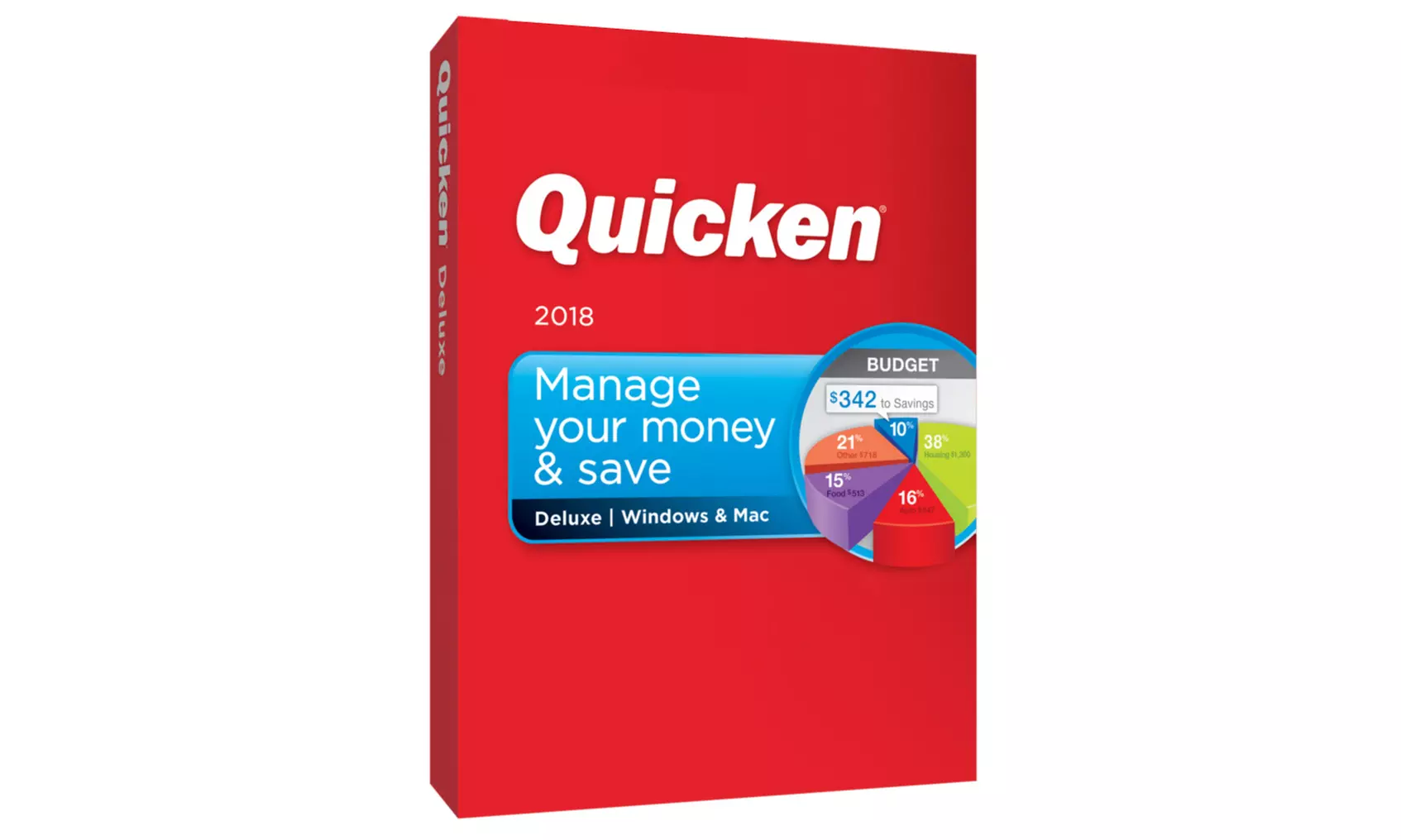 Quicken 2018 Deluxe 1-Year Subscription - Primary Image