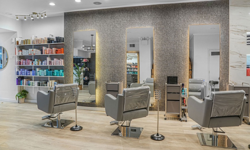 Image 11: Haircut & Style with Conditioning or Half Highlights Options