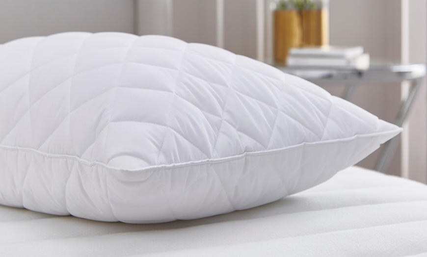 Image 2: One or Two Silentnight Quilted Duck Feather Pillows