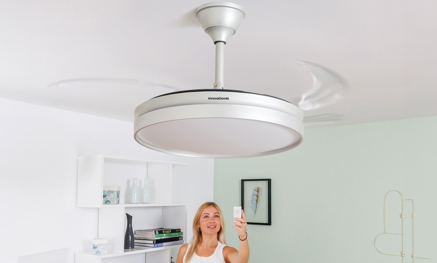 Image 8: Ventilateur de plafond LED avec 4 pales rétractables
