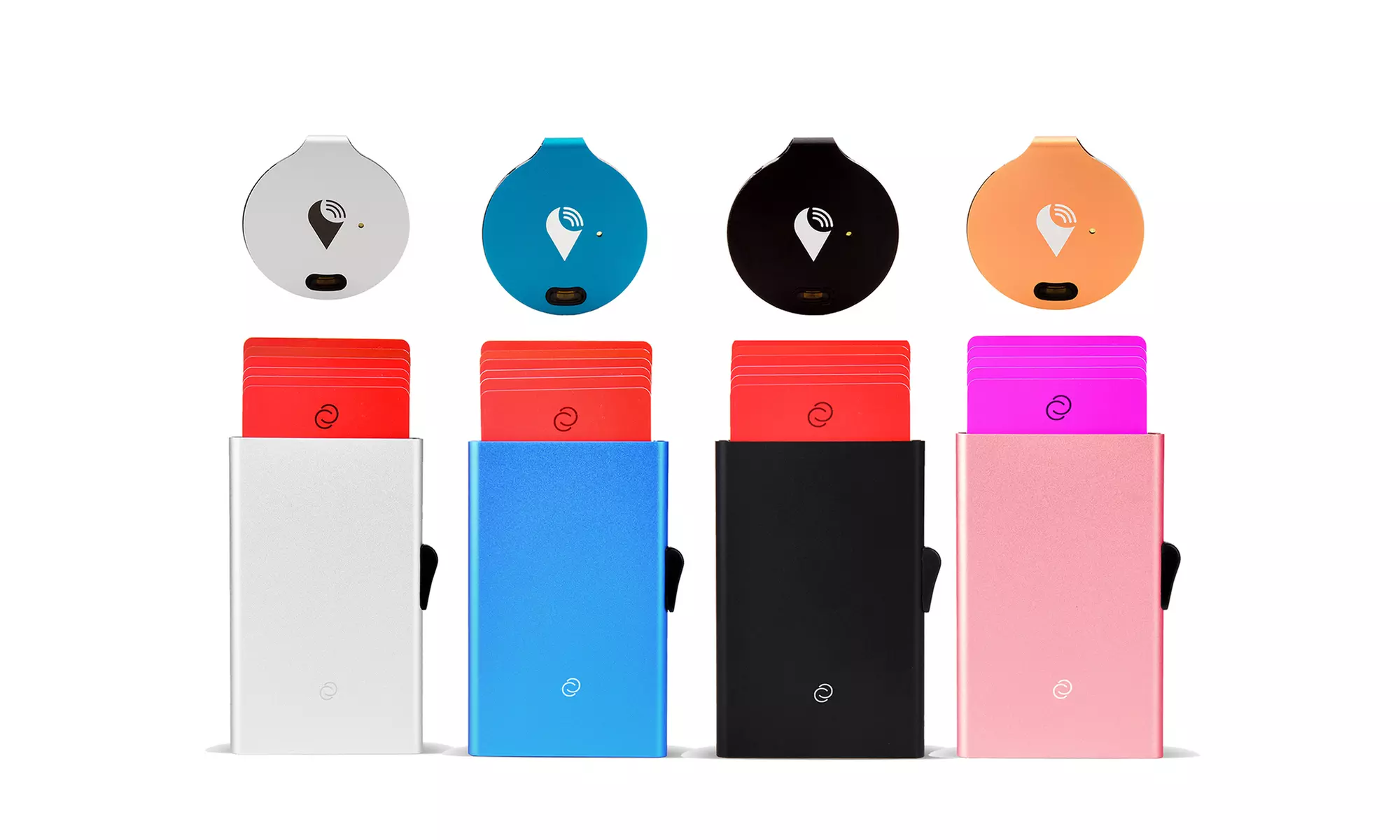 Aluminium-Kartenhalter, Bluetooth-Schlüsseltracker oder Tracker mit TrackR-App für Geldbeutel in der Farbe nach Wahl - Primary Image