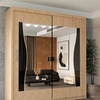 Image 5: Slidingwardrobe4u Bali Sliding Wardrobe with Curved Mirror