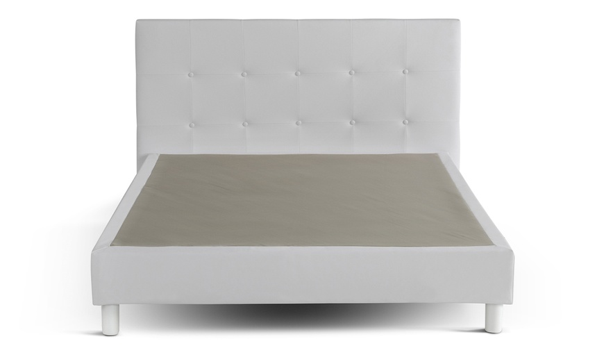 Image 4: Lit fixe Triomphe similicuir, matelas "Cosmos" en option