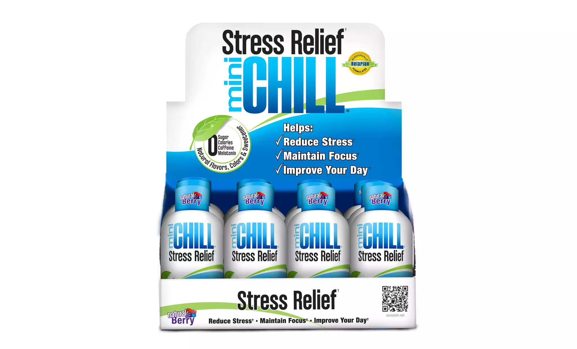 12-Pack Mini Chill Non-Drowsy Stress-Relief Shot - Primary Image