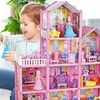 Image 7: 3D DIY Dollhouse Playset with Furniture and Figures for Kids