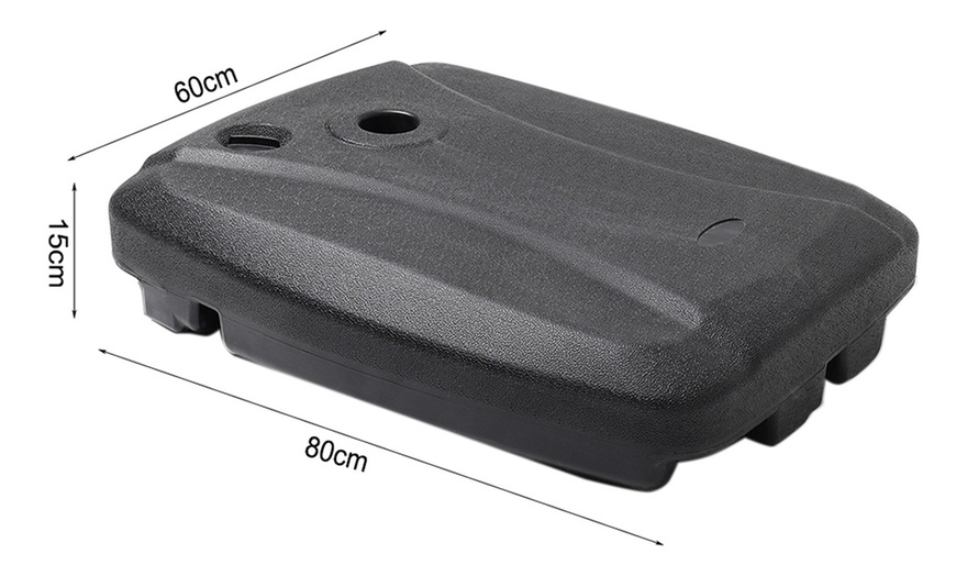 Image 4: Water and Sand Filled Freestanding Parasol Base with Wheels