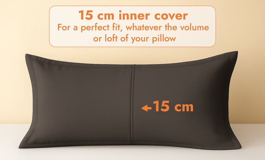 Image 9: Funda de cojín gris lisa de Sampur