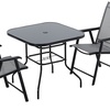Image 16: Tempered Glass Table with Two Chairs