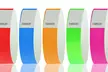 100Pcs Waterproof Hand Bands Neon Wrist Bands for Events Concert Wristbands Adhe - Second Medium