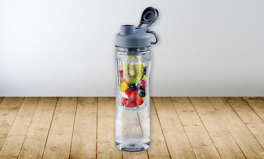 28oz. Fruit Infuser Water Bottle with Reusable Ice Cubes | Groupon