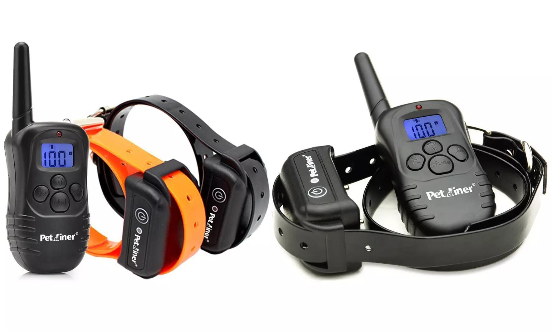 Petrainer Rechargeable Waterproof Dog Shock Training Collar (1- or 2-Pack) - Primary Image