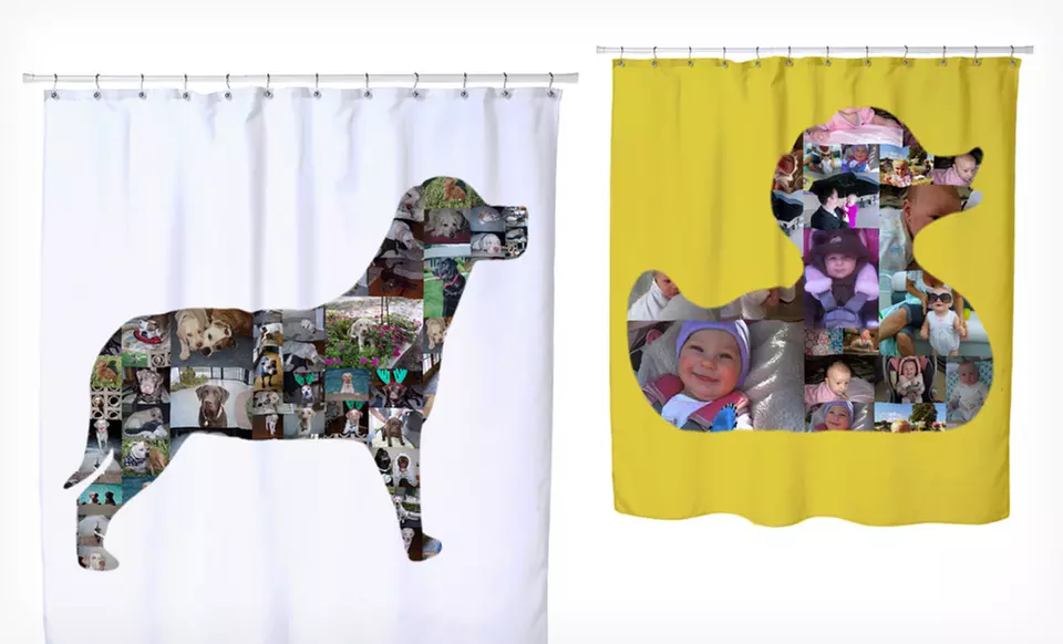 $49 for a Custom Collage Shower Curtain from Collage.com ($150 List Price). Free Shipping. - Primary Image