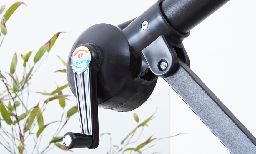 Image 10: Neo 3m Garden Outdoor Waterproof Freestanding Parasol LED Lights 