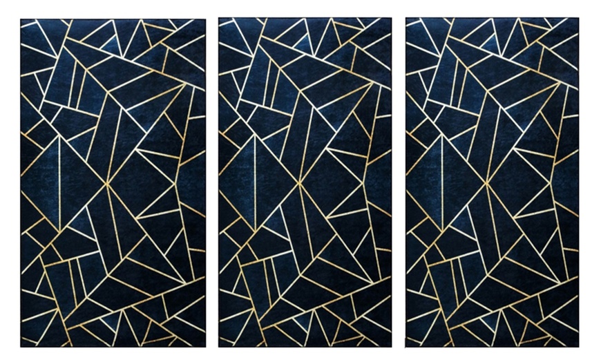 Image 5: Black & Gold Graphic Rug