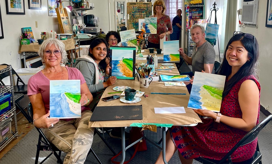 Image 4: Wine & Sip Painting Experience or Kids' Art Class!