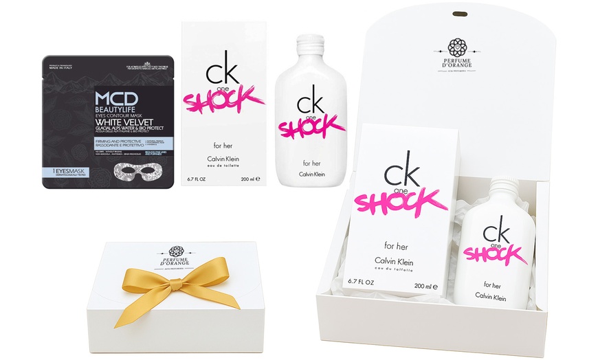 Image 2: Kit con fragancia EDT CK One Shock para mujer u hombre de Calvin Klein